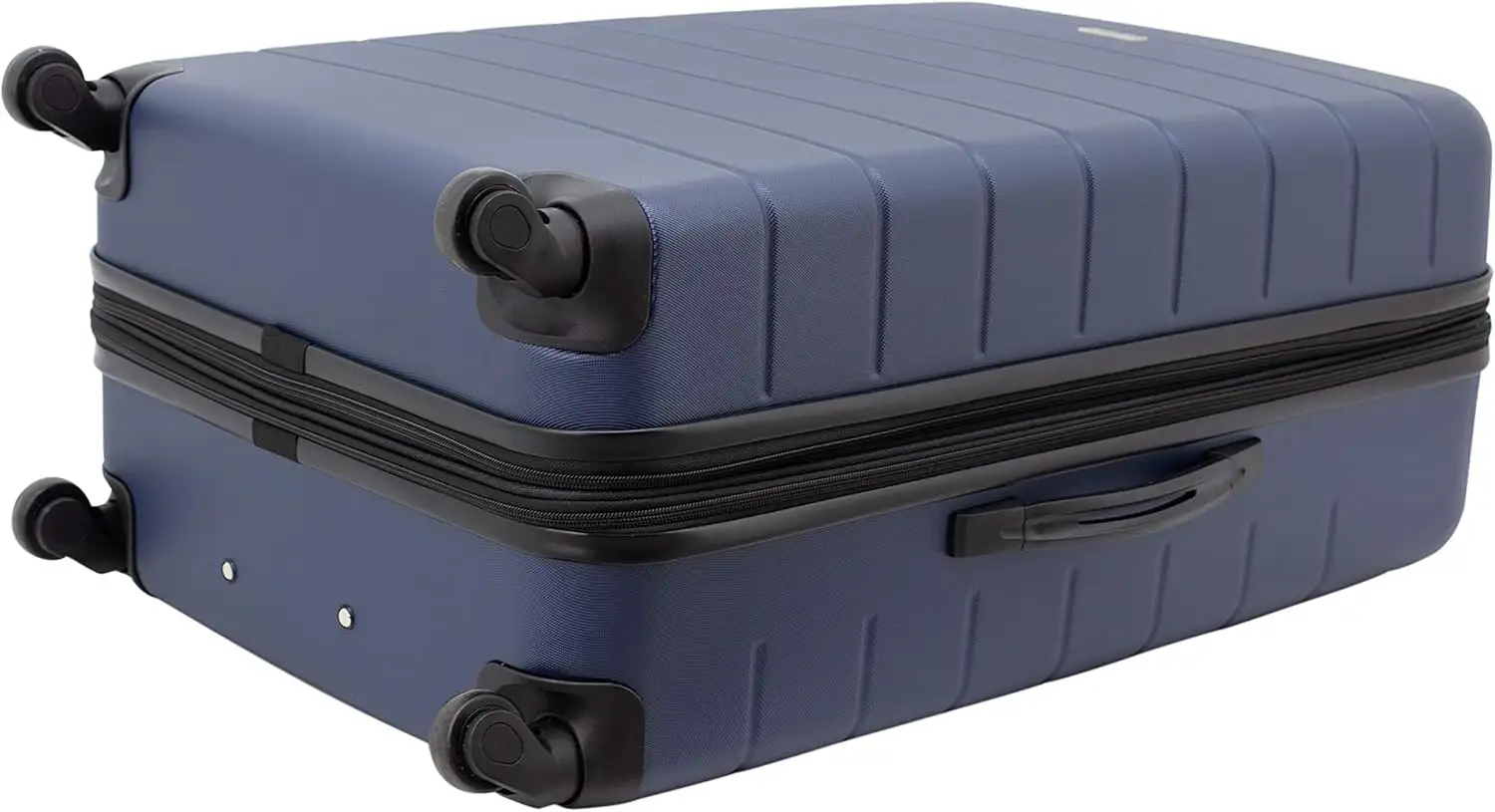 Wrangler Smart Luggage Set with Cup Holder and USB Port, Navy Blue, 20-Inch Carry-On - 81WQ1jl0LlL._AC_SL1500_